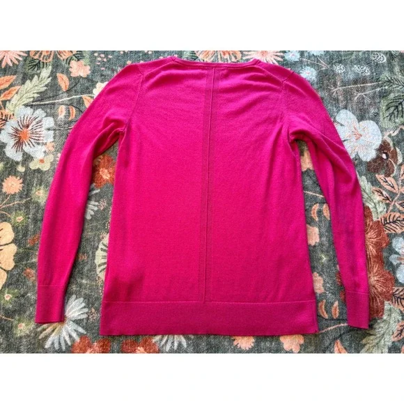Banana Republic Silk Cashmere Crew Neck Sweater Pink XS 797403-06 Long Sleeve - Picture 8 of 8